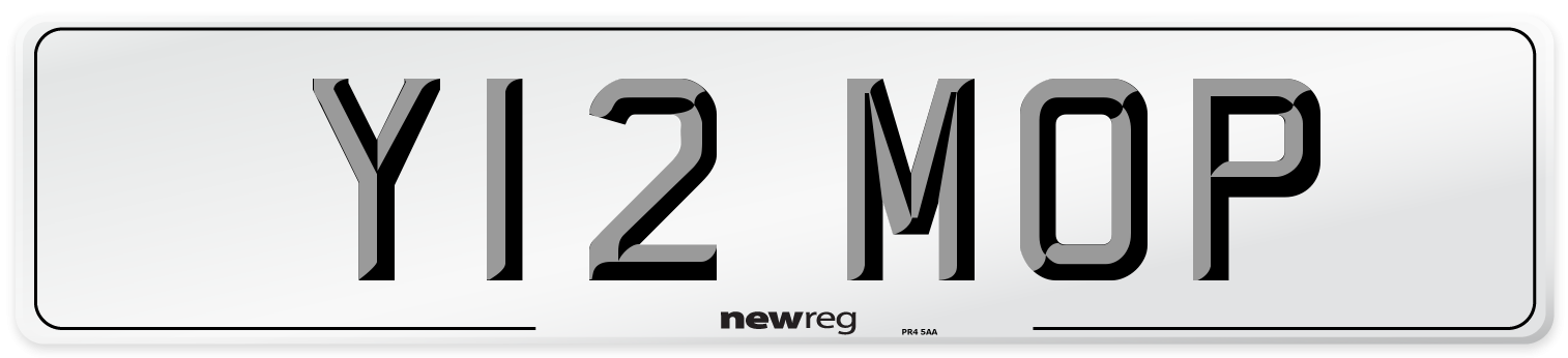 Y12 MOP Number Plate from New Reg